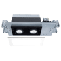 WAC Lighting Silo Multiples 2 Light 12" Wide LED Square Adjustable Trim with New Construction and IC Rated Housing - 20 Watts White Black / 2700K