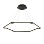 WAC Lighting Lune 6 Light 32" Wide LED Ring Chandelier Black