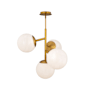 WAC Lighting Quatrro 27" Wide LED Pendant Aged Brass
