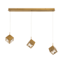WAC Lighting Ice Cube 3 Light 44" Wide LED Multi Light Pendant Aged Brass