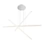 WAC Lighting Stack 3 Light 48" Wide Integrated LED Chandelier Brushed Aluminum