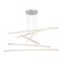 WAC Lighting Stack 6 Light 48" Wide Integrated LED Chandelier with Acrylic Shades Brushed Aluminum
