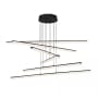 WAC Lighting Stack 6 Light 48" Wide Integrated LED Chandelier with Acrylic Shades Black
