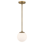 WAC Lighting Niveous 7" Wide LED Mini Pendant Aged Brass