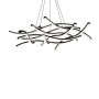 WAC Lighting Divergence 9 Light 44" Wide LED Abstract Chandelier Black