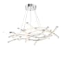 WAC Lighting Divergence 9 Light 44" Wide LED Abstract Chandelier Chrome