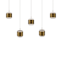WAC Lighting Banded 42" Wide LED Multi Light Pendant Aged Brass