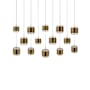 WAC Lighting Banded 42" Wide LED Multi Light Pendant Aged Brass