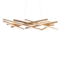 WAC Lighting Parallax 8 Light 55" Wide LED Abstract Linear Pendant Aged Brass