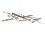 WAC Lighting Parallax 8 Light 55" Wide LED Abstract Linear Pendant Brushed Nickel