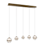 WAC Lighting Cyllindra 42" Wide LED Multi Light Pendant Aged Brass