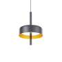 WAC Lighting Pierce 7" Wide LED Mini Pendant Black / Gold