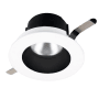 WAC Lighting Aether 2" Round Recessed Trim with LED Light Engine and 40° Flood Beam Spread Black White / 2700K / 85CRI