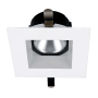 WAC Lighting Aether 2" Square Recessed Trim with LED Light Engine and 17° Spot Beam Spread Haze White / 2700K / 85CRI