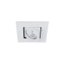 WAC Lighting Oculux 2" LED Square Adjustable Recessed Trim with New Construction / Remodel Convertible Housing and Narrow Beam Spread White / 3000K