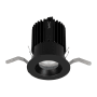 WAC Lighting Volta 2" Shallow Regressed Downlight with LED Light Engine and 40 Degree Flood Beam Spread Black / 3000K / 90CRI