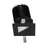 WAC Lighting Volta 2" Square Wall Wash Trim with LED Light Engine and Asymmetrical Beam Spread Black / 3000K / 90CRI