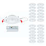 WAC Lighting Pack of (24) Lotos 4-1/2" Integrated LED Adjustable Recessed Trim and Remodel Housing- IC Rated and Airtight White