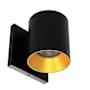 WAC Lighting Zoron 4" Tall 5-CCT LED Round Outdoor Wall Sconce - Flood 45° Beam Spread Black / Gold