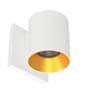 WAC Lighting Zoron 4" Tall 5-CCT LED Round Outdoor Wall Sconce - Flood 45° Beam Spread White / Gold