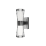 WAC Lighting Hourglass 10" Tall LED Wall Sconce Brushed Nickel
