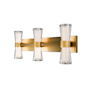 WAC Lighting Hourglass 10" Tall LED Wall Sconce Aged Brass