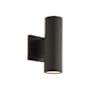 WAC Lighting Cylinder 2 Light 10" Tall LED Outdoor Wall Sconce Bronze