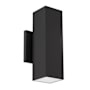 WAC Lighting Cubix 2 Light 10" Tall LED Outdoor Wall Sconce Black