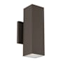 WAC Lighting Cubix 2 Light 10" Tall LED Outdoor Wall Sconce Bronze