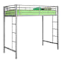 Walker Edison Twin Steel Loft Bed Silver