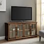 Walker Edison Abigail 58" Wide Modern Farmhouse TV Stand Media Cabinet with Window Style Doors and Rustic Hardware Reclaimed Barnwood