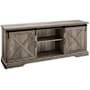 Walker Edison Farmhouse 70" Sliding Barn Door TV Cabinet Console Gray Wash