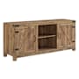 Walker Edison 58" Wide Farmhouse TV Stand Media Cabinet with Barn Style Doors Barnwood