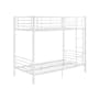 Walker Edison Twin over Twin Steel Bunk Bed with Side Ladder White