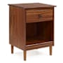 Walker Edison Franklin County 15" Wide One Drawer Basics Nightstand Walnut