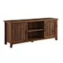Walker Edison 58" Wide Rustic Craftsman TV Stand Media Cabinet Dark Walnut