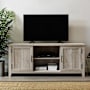 Walker Edison 58" Wide Rustic Craftsman TV Stand Media Cabinet White Oak