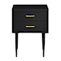 Walker Edison Millwork 20" Wide Modern Nightstand Side Table Black