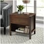 Walker Edison Lydia 24"W Modern Classic Solid Wood Nightstand Walnut