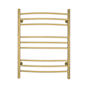 WarmlyYours Riviera 24"W x 32"H Dual Power Hardwired Or Plug-In Stainless Steel Wall Mounted Bathroom Towel Warmer Polished Gold