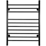 WarmlyYours Infinity 10 Bar Bathroom Towel Warmer with Dual Connection - Hardwired or Plug-In Black