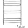 WarmlyYours Riviera 24"W x 32"H Dual Power Hardwired Or Plug-In Stainless Steel Wall Mounted Bathroom Towel Warmer Brushed Stainless Steel