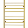 WarmlyYours Sierra 24"W x 32"H Dual Connection Hardwired or Plug-In 8-Bar Stainless Steel Towel Warmer Polished Gold