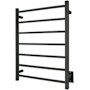 WarmlyYours Tahoe 24" x 32""H Electric Hardwired Stainless Steel 7 Bar Towel Warmer Matte Black