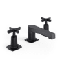 Watermark H-Line 115 1.2 GPM Widespread Bathroom Faucet with Pop-Up Drain Assembly Matte Black