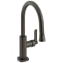 Watermark H-Line 1.75 GPM Single Hole Pull Down Kitchen Faucet with Magnetic Docking Spray Head - Includes Escutcheon Gun Metal