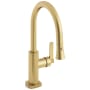 Watermark H-Line 1.75 GPM Single Hole Pull Down Kitchen Faucet with Magnetic Docking Spray Head - Includes Escutcheon Satin PVD Brass