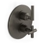Watermark Loft 2.0 Two Function Thermostatic Valve Trim Only with Dual Cross / Lever Handles, Integrated Diverter, and Volume Control - Less Rough In Gun Metal