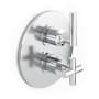 Watermark Loft 2.0 Two Function Thermostatic Valve Trim Only with Dual Cross / Lever Handles, Integrated Diverter, and Volume Control - Less Rough In Polished Chrome