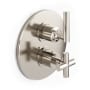 Watermark Loft 2.0 Two Function Thermostatic Valve Trim Only with Dual Cross / Lever Handles, Integrated Diverter, and Volume Control - Less Rough In Polished Nickel